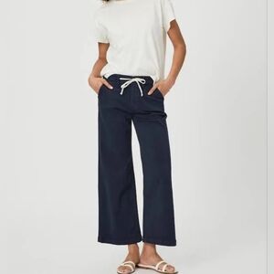 PAIGE Navy Wide Leg Pants